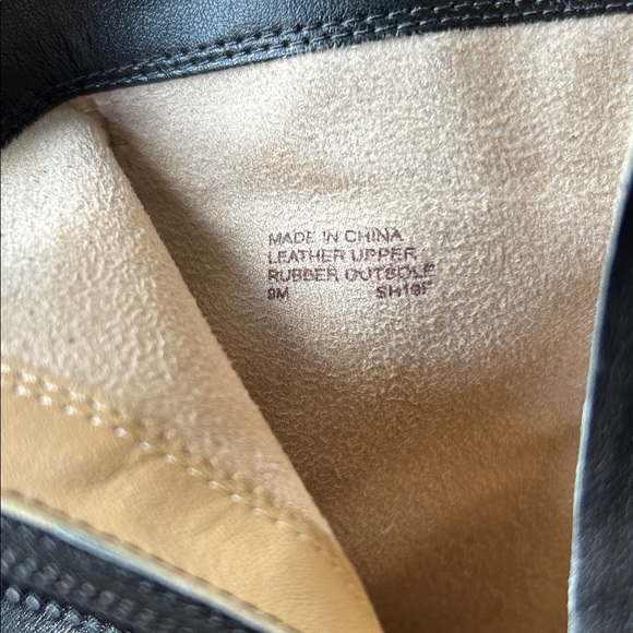 Michael Kors Sabrina Black Leather Ankle Boots with Chain-Trim Heel - Picture 5 of 9